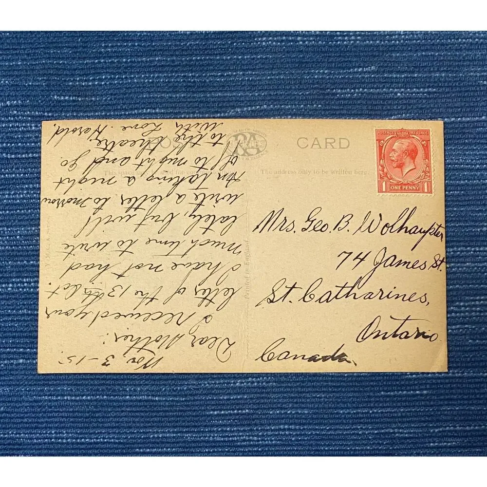 Vtg St Martin's Plain Shorncliffe Army Camp England Real Photo Postcard 1915
